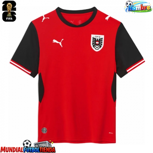 Camiseta Austria Primera Equipación Replica Mundial 2026 mangas cortas